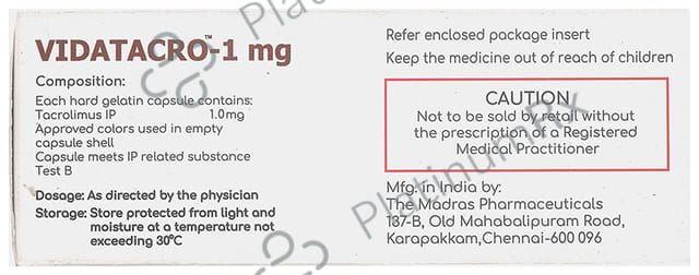 Vidatacro 1mg Capsule 10s