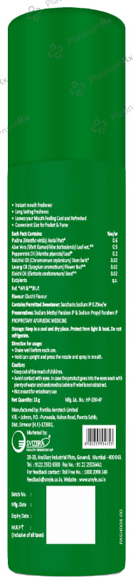 Smyle Sviz Minto Fresh Mouth Freshener Spray Elaichi