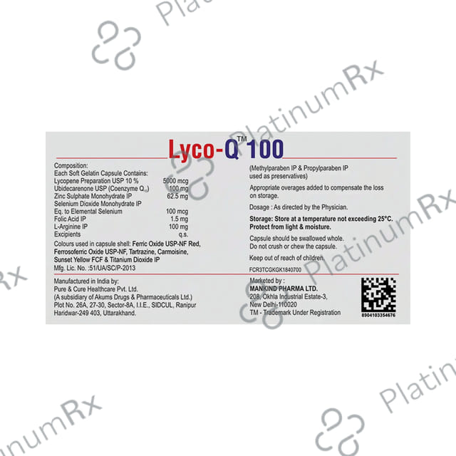 Lyco Q 100mg Capsule 10s