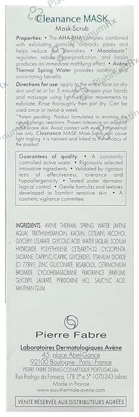 Avene Cleanance Mask - Reduces Skin Blemishes