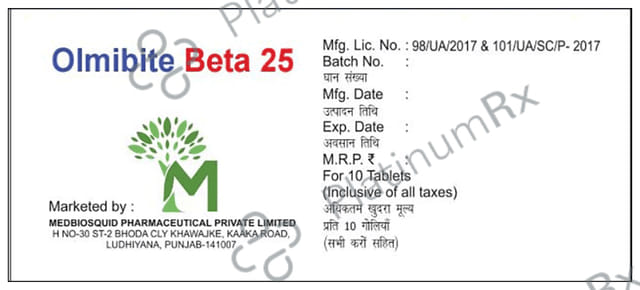 Olmibite Beta 25 Tablet ER 10s