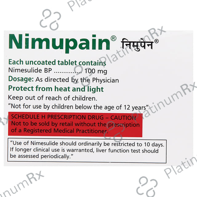 Nimupain 100mg Tablet 10s