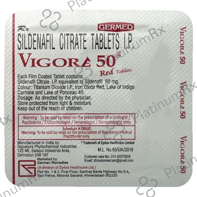 Vigore 50mg Tablet 4s