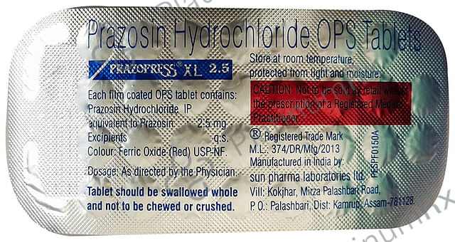 Prazopress XL 2.5mg Tablet OPS 30s
