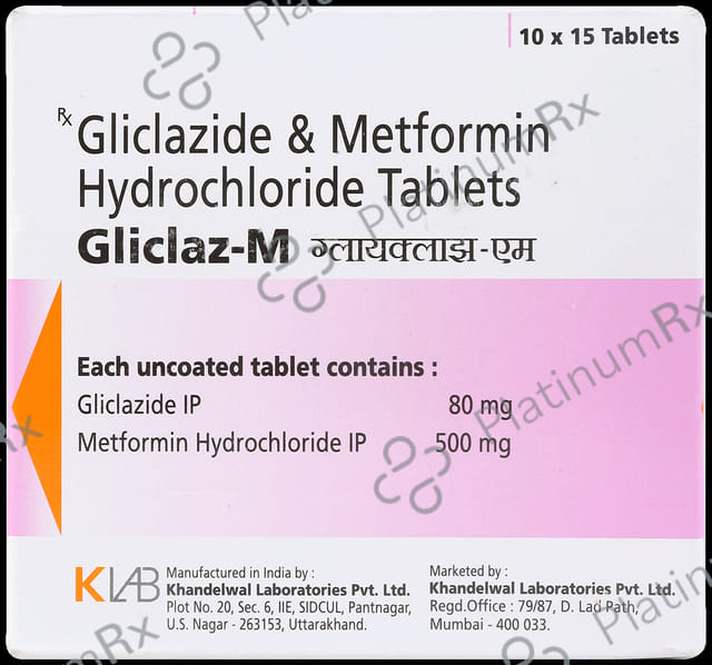 Gliclaz M 80/500mg Tablet 15s