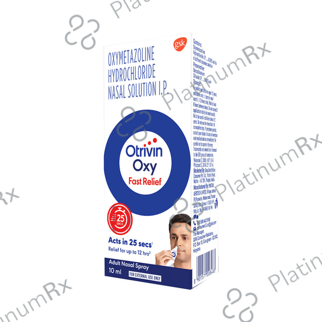 Otrivin Oxy 0.05% Fast Relief Adult Nasal Spray 10ml
