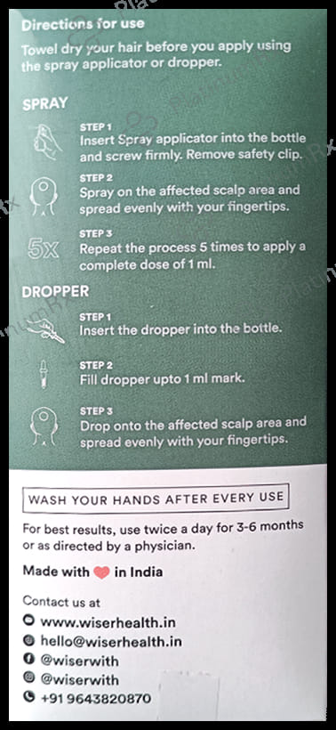 Wiser Build Minoxidil Topical Solution(60ml Each) 2s