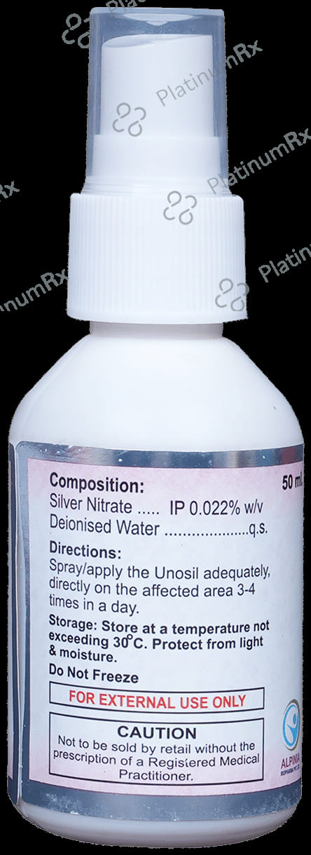Unosil Antimicrobial Wound and Burn Spray 50 Solution