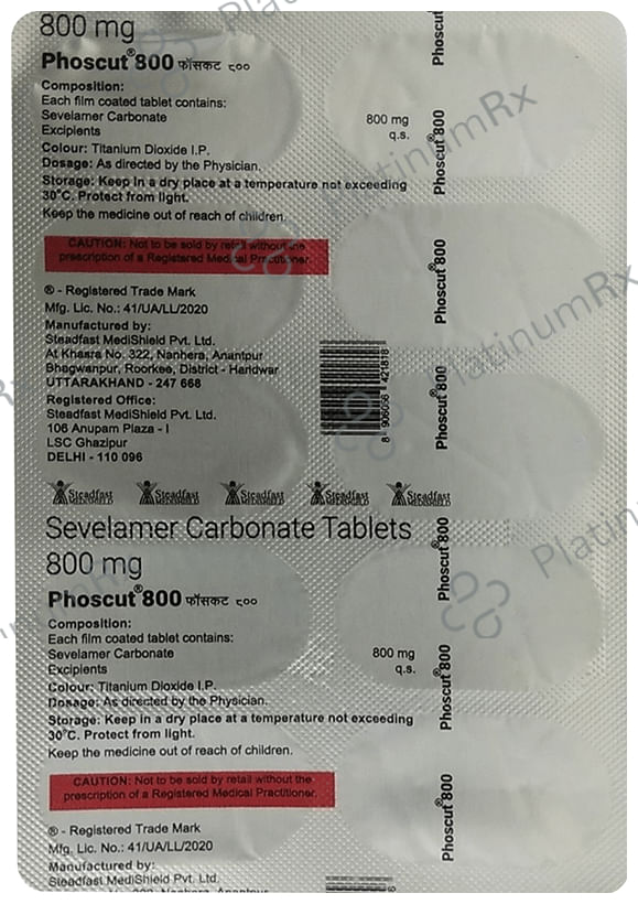 Phoscut 800mg Tablet 10s
