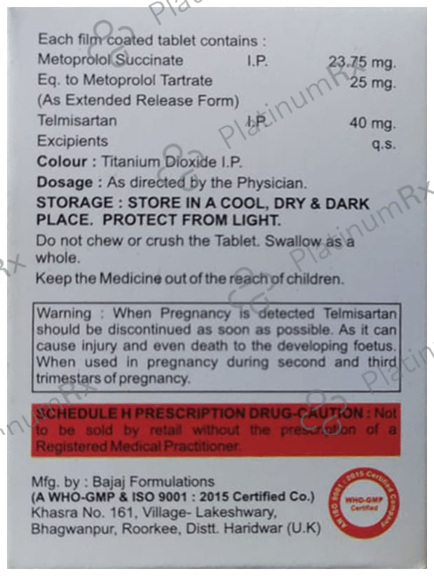 Telmibite MT 25/40mg Tablet ER 10s