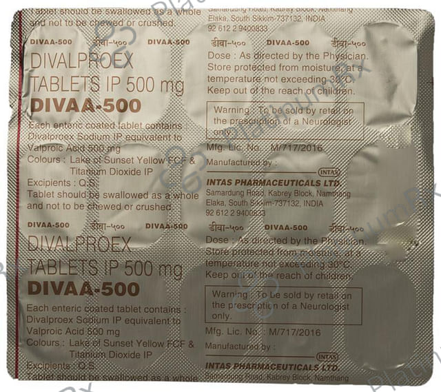 Divaa 500mg Tablet 15s