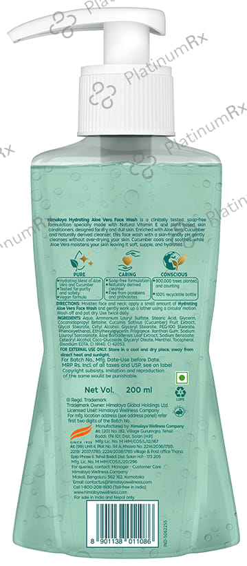 Himalaya Moisturizing Aloe Vera Face Wash 200 ml