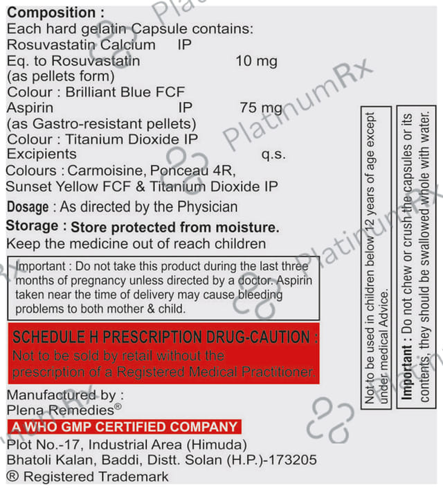 Agoheart A 75/10mg Capsule 10s