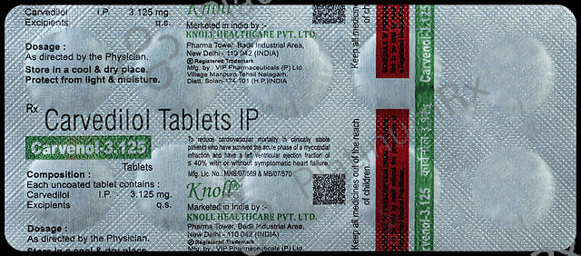 Carvenol 3.125mg Tablet 10s