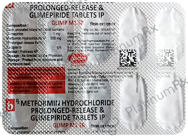 Glimp M 1/500mg Tablet SR 10s
