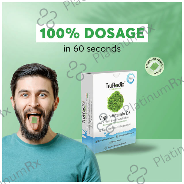 TruRadix Vegan Vitamin D3 Rapid Oral Dissolve Strip 30s