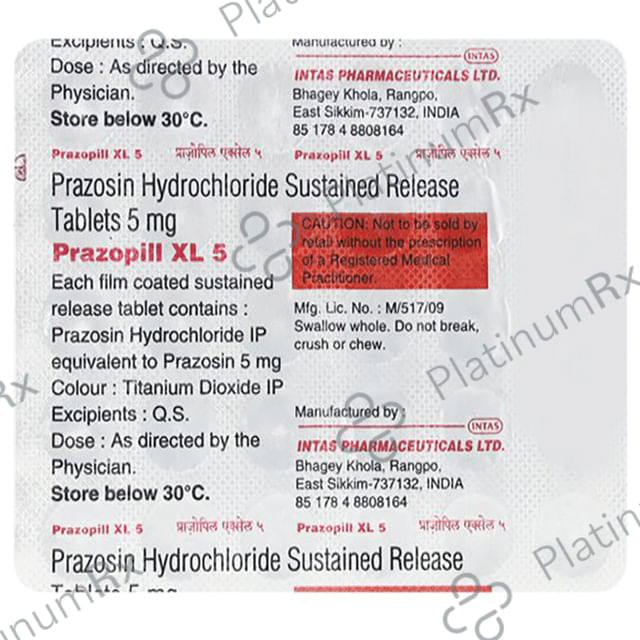 Prazopill XL 5mg Tablet 30s