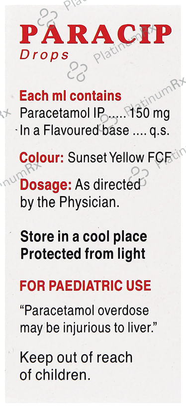 Paracip 150mg Drops 15ml