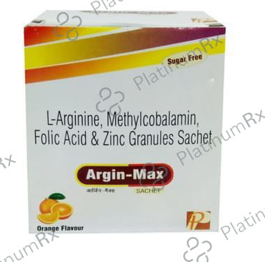 Argin Max Sachet Orange Sugar Free 6.5gm