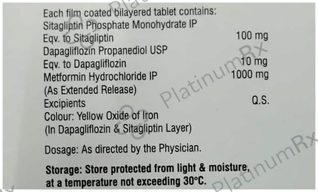 Sitabite DM 10/1000/100mg Tablet 10s