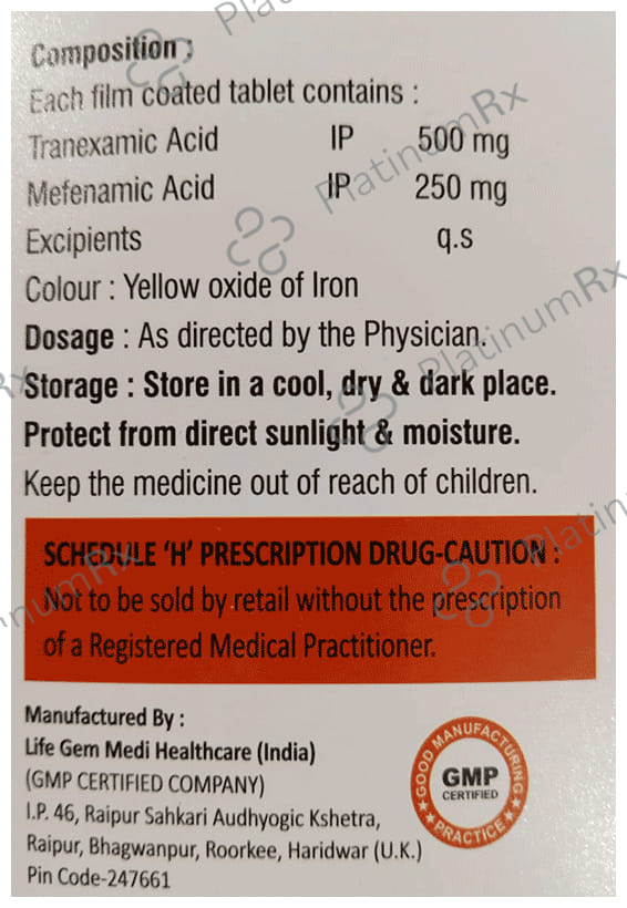 Tranostar MF 250/500mg Tablet 10s