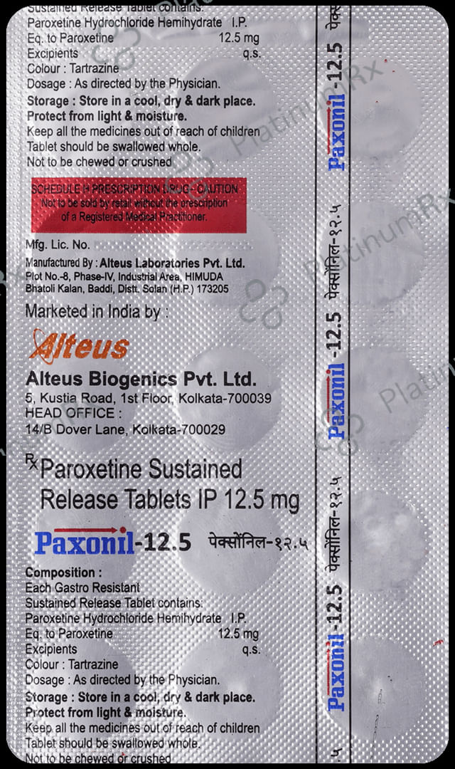 Paxonil 12.5mg Tablet 15s