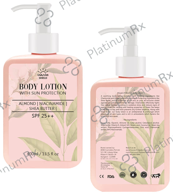 House of Beauty with Sun Protection SPF 25++ Body Lotion 400ml