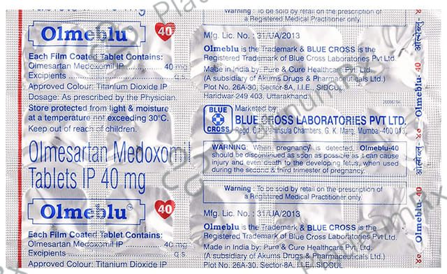 Olmeblu 40mg Tablet 15s
