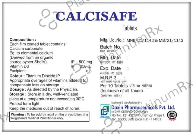 Calcisafe Tablet 10s