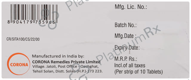 Sitabite 100mg Tablet 10s