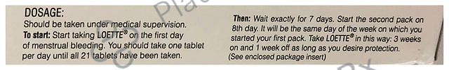 Loette 0.02/0.1mg Tablet 21s
