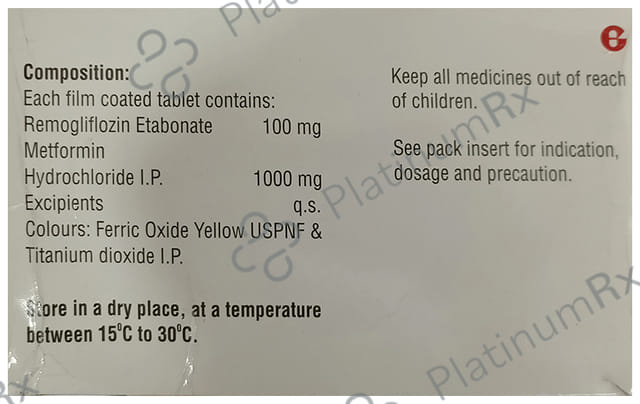 Remo M 100/1000mg Tablet 10s
