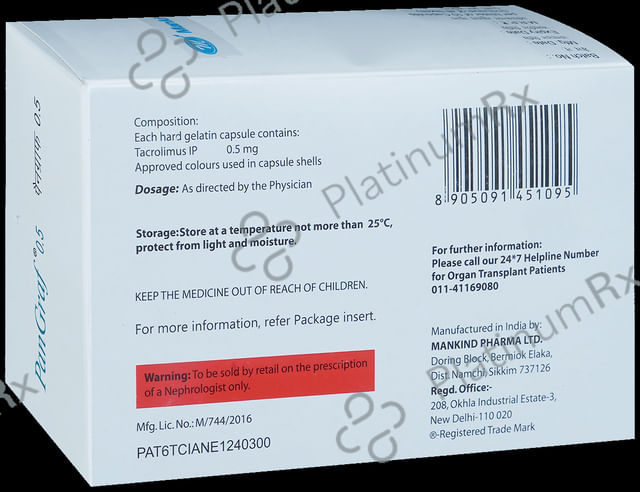 Pangraf 0.5mg Capsule 10s