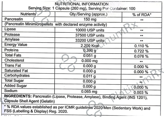 Pancrehenz 10000 Capsule 10s