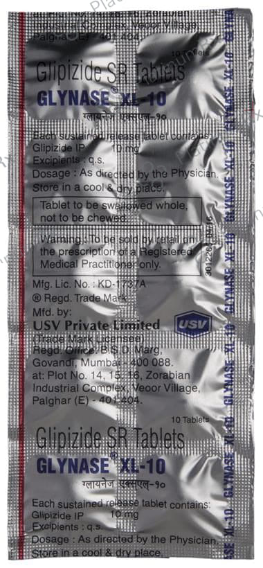 Glynase XL 10mg Tablet 10s