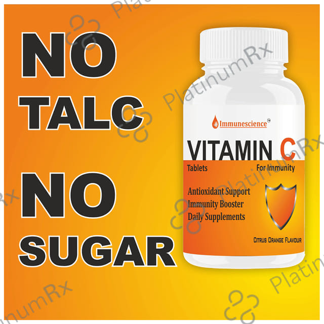 Immunescience Vitamin C for Immunity Orange Flavour Chewable Tablet 60s