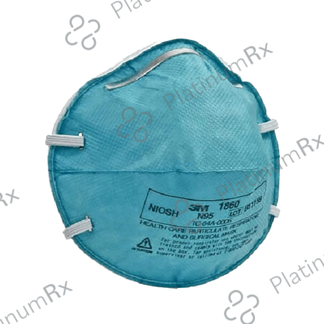 3M N95 1860 Health Care Particulate Respirator & Surgical Mask Teal Blue