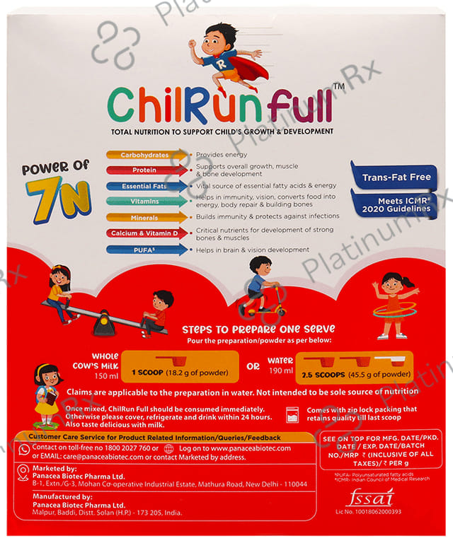 ChilRunfull 2+ Drink For Children’s Growth and Development Chocolate 200 gm
