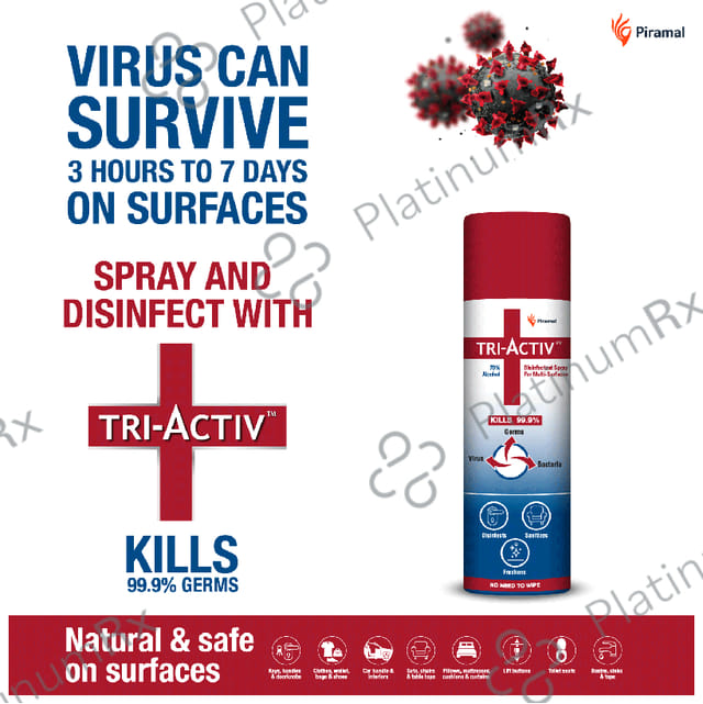 Tri-Activ 70% Alcohol Disinfectant Spray for Multi-Surfaces Spray
