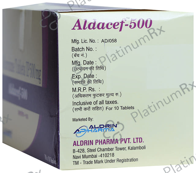 Aldacef 500mg Tablet 10s