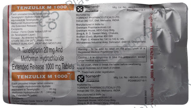 Tenzulix M 1000 Tablet ER 10 Tablet ER