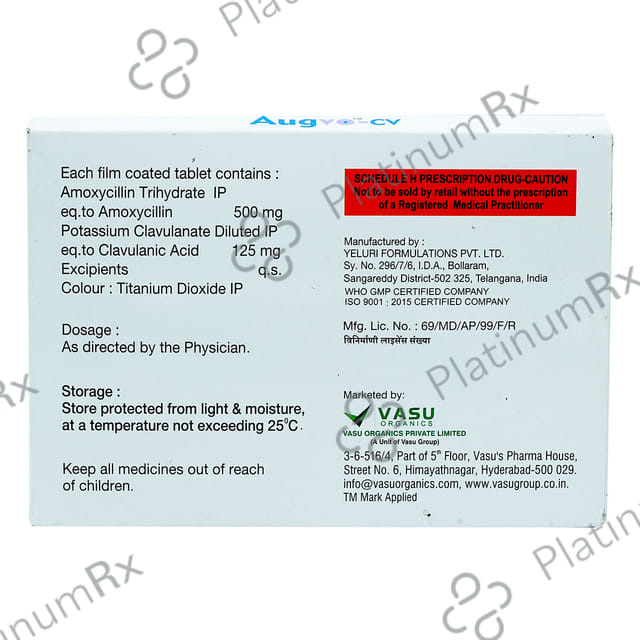 Augvo CV 500/125mg Tablet 10s