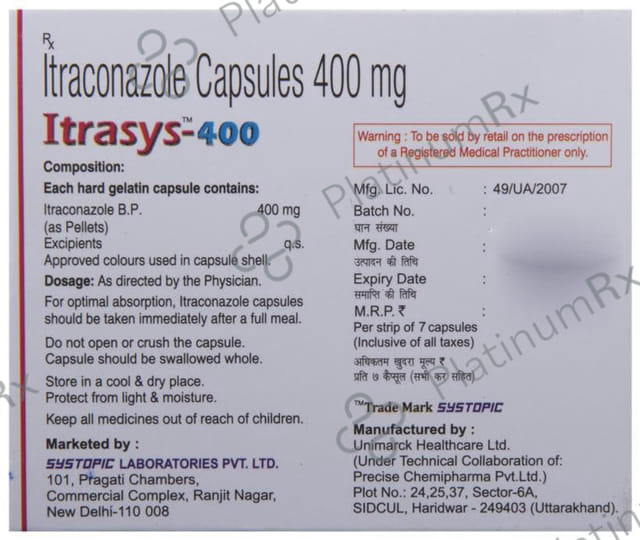 Itrasys 400mg Capsule 7s