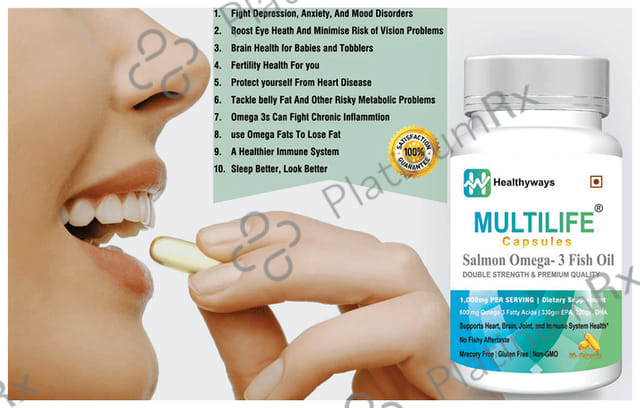 Multilife Salmon Omega 3 Fish Oil Double Strength Capsule 30s