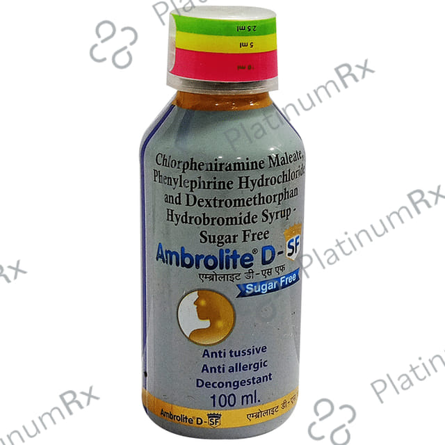 Ambrolite D 2/10/5mg Sugar Free Syrup 100ml