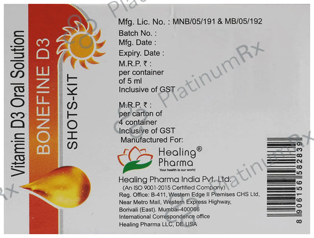 Healing Pharma Bonefine D3 Shots Kit 5ml