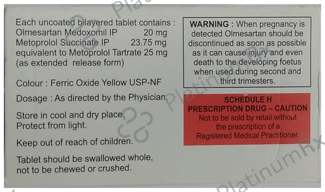 Olmesar M 25/20mg Tablet ER 15s