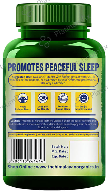 Himalayan Organics Melatonin 10mg + Tagar 250mg - For Soothing Sleep - Tablet