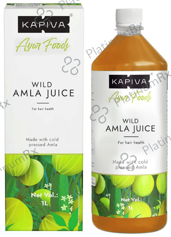 Kapiva Wild Amla Juice, Healthy Hair & Skin, Natural Source of Vitamin C, No Added Sugar 1L