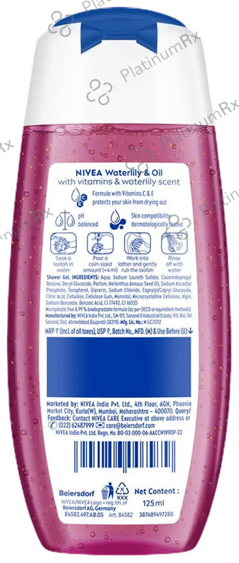 Nivea Nivea Shower Gel Waterlily & Oil 125 ml